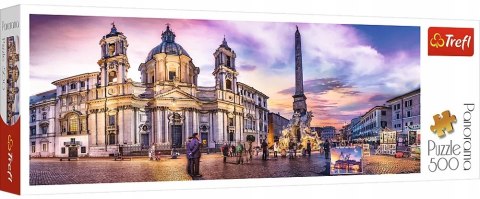 Puzzle panorama 500 elementów Piazza Navona Rzym 29501 Trefl