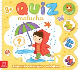 Quiz malucha Książeczka edukacyjna z naklejkami z kotkiem 3+ Aksjomat