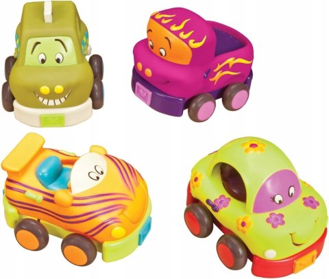 Wheeee-ls! - BX1995Z Zestaw 4 Autek z Napędem B.Toys