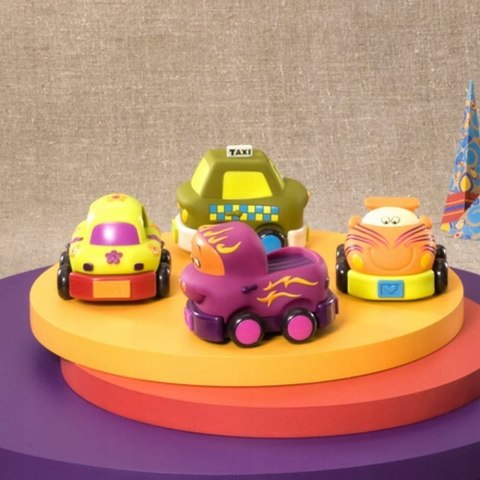 Wheeee-ls! - BX1995Z Zestaw 4 Autek z Napędem B.Toys