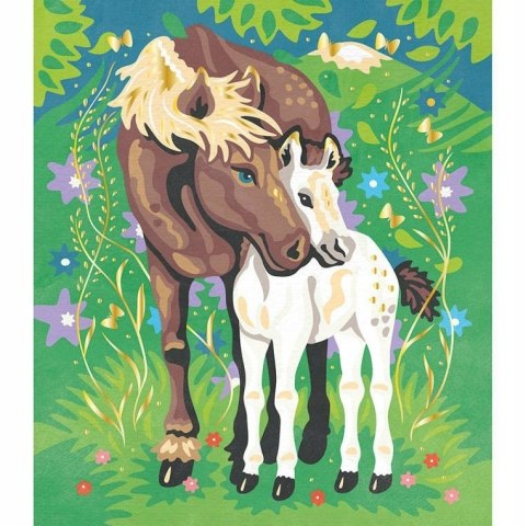 Zestaw kreatywny Malowanie po numerach Konie 7+ Janod
