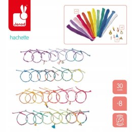 Zestaw kreatywny do tworzenia biżuterii Tęczowe bransoletki 30 szt 8+ Janod