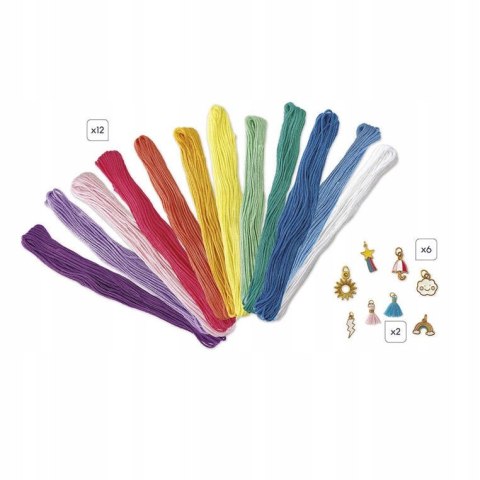 Zestaw kreatywny do tworzenia biżuterii Tęczowe bransoletki 30 szt 8+ Janod