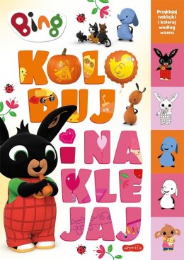 Bing Koloruj i naklejaj 2 Kolorowanka Naklejki Harperkids