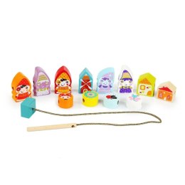 Cubika Klocki do Nawlekania Krasnoludki Drewniane 13654 Skrzaty