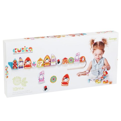 Cubika Klocki do Nawlekania Krasnoludki Drewniane 13654 Skrzaty