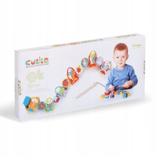 Cubika Klocki do Nawlekania Rybki Drewniane 13647 Ryby 18 m+
