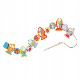 Cubika Klocki do Nawlekania Rybki Drewniane 13647 Ryby 18 m+