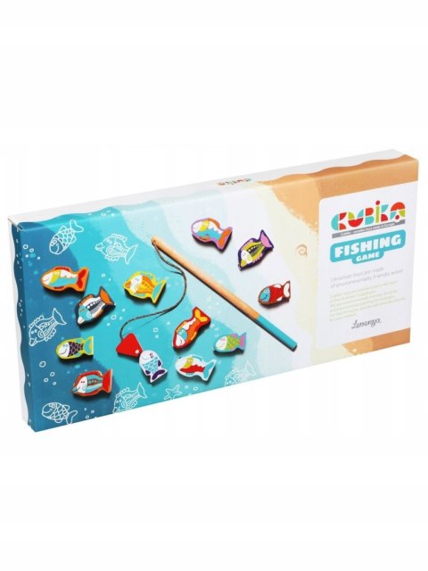 Cubika Łowienie Rybek Gra Drewniana Magnetyczna Zręcznościowa Klocki 13739