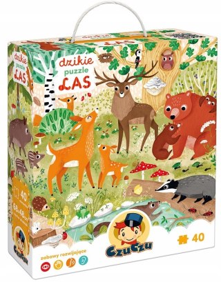 CzuCzu Dzikie Puzzle Las 3+ 40 elementów