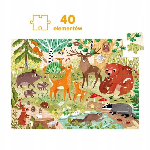 CzuCzu Dzikie Puzzle Las 3+ 40 elementów