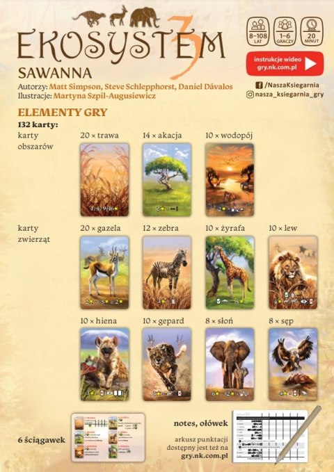 Gra planszowa Ekosystem 3 Sawanna Nasza Księgarnia