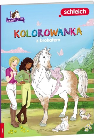Horse Club kolorowanka z brokatem Schleich Ameet