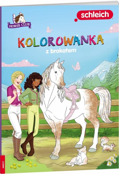 Horse Club kolorowanka z brokatem Schleich Ameet