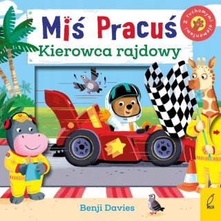 Książeczka Miś Pracuś Kierowca rajdowy Ruchome Strony