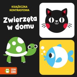 Książeczka kontrastowa Zwierzęta w domu Zielona Sowa