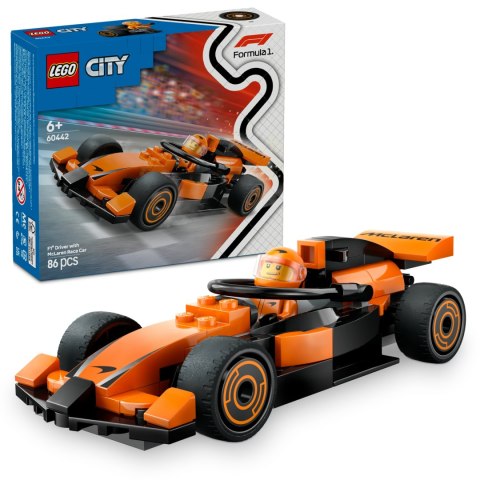 Lego City 60442 Kierowca F1 z samochodem wyścigowym McLaren
