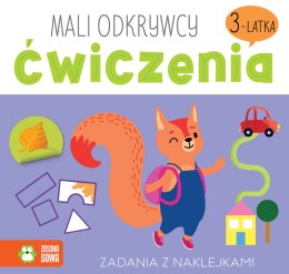Mali Odkrywcy Ćwiczenia 3-latka Zielona Sowa Zadania z Naklejkami