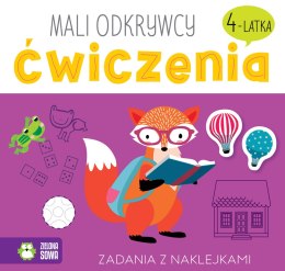 Mali Odkrywcy Ćwiczenia 4-latka Zielona Sowa Zadania z Naklejkami