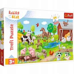 Puzzle 24 elementów Maxi Bobaski i zwierzęta na Wsi 14372 Trefl