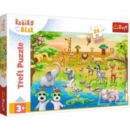 Puzzle 24 elementów Maxi Safari Bobaski 14373 Trefl