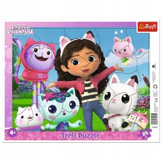 Puzzle 25 elementów Ramkowe Koci Domek Gabi 31415 Trefl