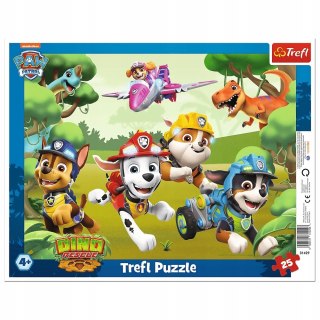 Puzzle 25 elementów Ramkowe Wyczynowe triki piesków 31429 Trefl Psi Patrol