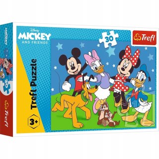 Puzzle 30 elementów Mysie sprawy Disney Myszka Mickey Minnie 18309 Trefl