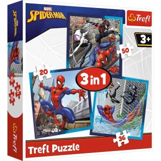 Puzzle 3w1 Marvel Spiderman Pajęczy przyjaciele 34874 Trefl