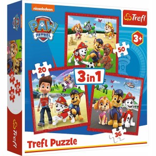 Puzzle 3w1 Psi Patrol Wesołe Pieski 34867 Trefl