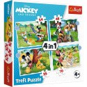 Puzzle 4w1 Myszka Mickey i Przyjaciele 34604 Trefl
