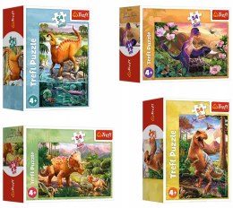Puzzle 4w1 Niesamowite Dinozaury Mini 54 elementów Trefl