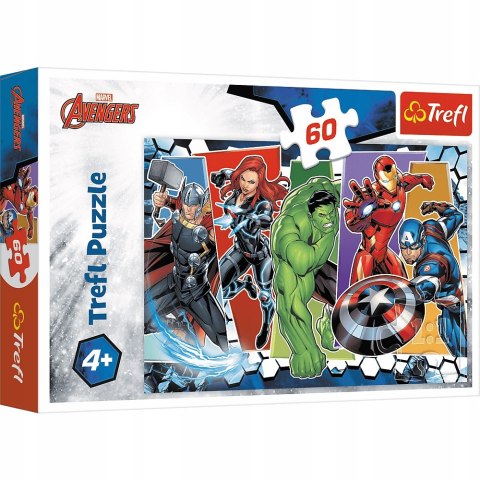 Puzzle 60 elementów Avengers 17357 Marvel Trefl 4+