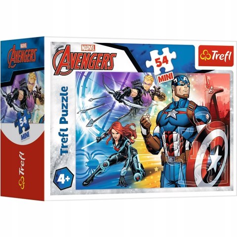 Puzzle Avengers Mini 4 x 54 elementy Trefl 4 szt 4w1 Bohaterowie Avengers