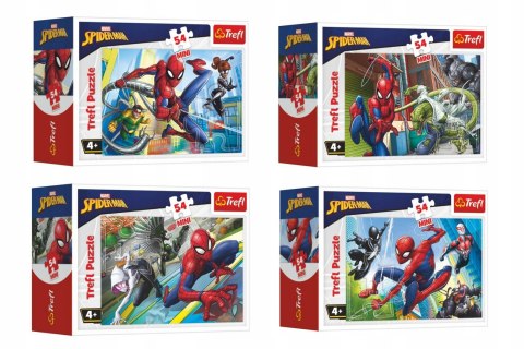 Puzzle Spiderman Mini 54 elementy Trefl 4 szt 4w1