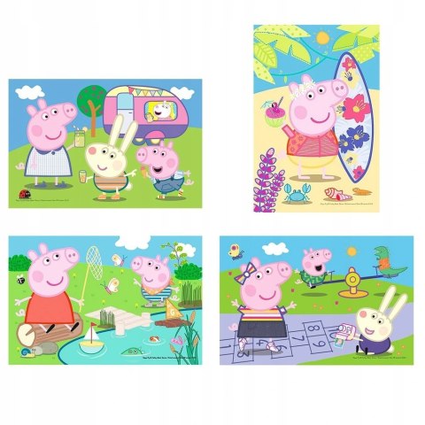 Puzzle Świnka Peppa Mini 54 elementy Trefl 4 szt
