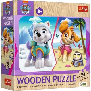 Puzzle drewniane Dziewczęcy Psi Patrol 24 elementów 20266 Trefl