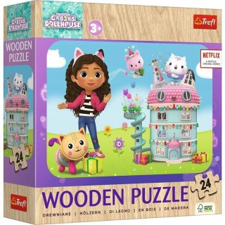 Puzzle drewniane Koci Domek Gabi 24 elementów Wesoła Gabby 20268 Trefl