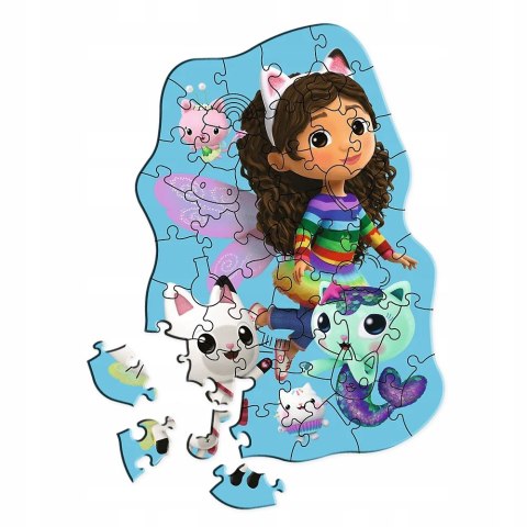 Puzzle drewniane Koci Domek Gabi 50 elementów Wesoła Gabby 20260 Trefl