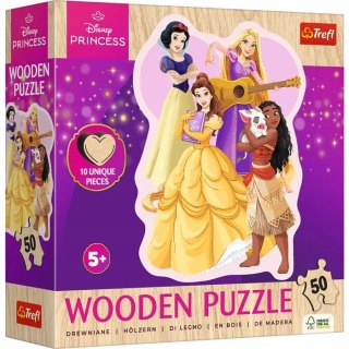 Puzzle drewniane Konturowe Urocze Księżniczki 50 elementów 20257 Trefl