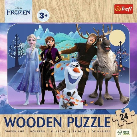 Puzzle drewniane Kraina Lodu Frozen 24 elementów 20264 Trefl