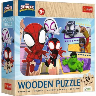 Puzzle drewniane Odważny Spiday i przyjaciele 24 elementów 20274 Trefl