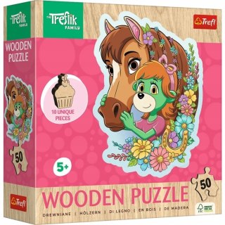 Puzzle drewniane Wesoła Rodzina Treflików 50 elementów Trefliki 20259 Trefl