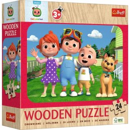 Puzzle drewniane Wesoły Cocomelon 24 elementów 20267 Trefl