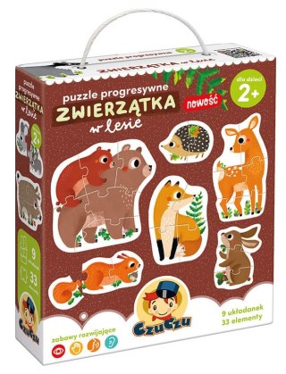 Puzzle progresywne Zwierzątka w lesie 2+ Czuczu