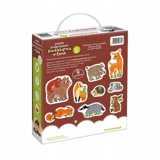 Puzzle progresywne Zwierzątka w lesie 2+ Czuczu