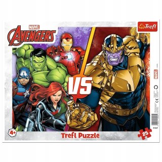 Puzzle ramkowe 31427 Niezwyciężona drużyna Avengers 25 elementów Trefl