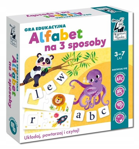 Alfabet na 3 Sposoby Gra Edukacyjna Litery Wyrazy Kapitan Nauka