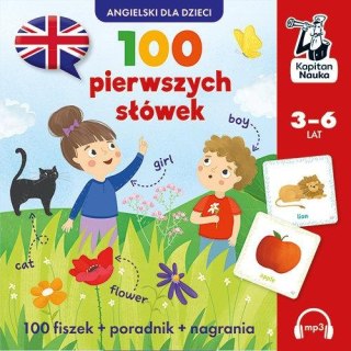 Angielski dla dzieci 100 pierwszych słówek Fiszki Kapitan Nauka