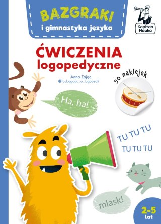 Bazgraki i gimnastyka języka Ćwiczenia logopedyczne Kapitan Nauka 2-5 lat